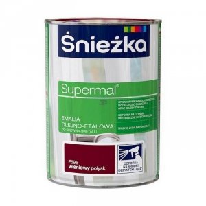 Śnieżka Olejna WIŚNIOWY F595 0,8L Supermal farba olejno-ftalowa drewna metalu emalia połysk