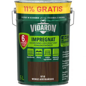 Vidaron Impregnat 4,5L + 0,5L V10 Wenge Afrykańskie do drewna powłokotwórczy ochronny ogrodzeń altan elewacji ochronny
