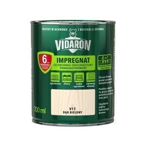 Vidaron Impregnat 0,7L V17 Dąb Bielony do drewna powłokotwórczy ochronny ogrodzeń altan elewacji ochronny