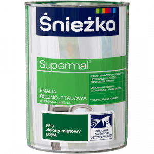 Śnieżka Olejna ZIELONY MIĘTOWY F510 0,8L Supermal farba olejno-ftalowa drewna metalu emalia połysk