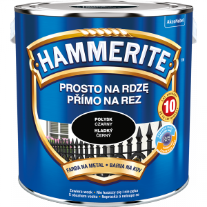 Hammerite Na Rdzę 2,5L CZARNY POŁYSK hamerite farba szybkoschnąca antykorozyjna gruntoemalia czarna