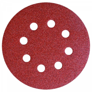 Krążek papier ścierny rzep 125mm 8 otw. gr.150 KLINGSPOR PS 18 EK samoprzylepny