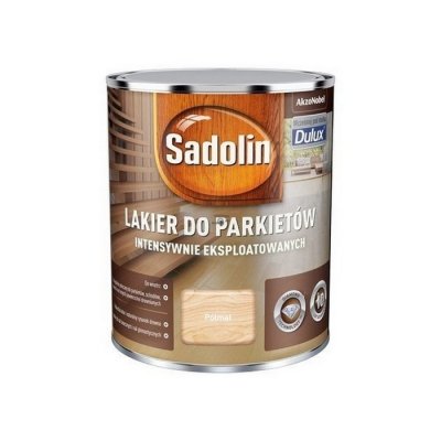 Sadolin Lakier Do Parkietów PÓŁMAT 0,75L podłóg schodów szybkoschnący wodny drewna Dulux Diamond intensywnie eksploatowanych