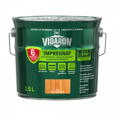Vidaron Impregnat 2,5L V05 Teak Naturalny do drewna powłokotwórczy