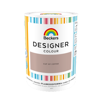 Beckers 5L CUP OF COFFEE Designer Colour farba lateksowa mat-owa do ścian sufitów