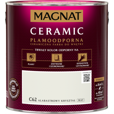 MAGNAT Ceramic 2,5L C62 Alabastrowy Kryształ ceramik ceramiczna farba do wnętrz plamoodporna