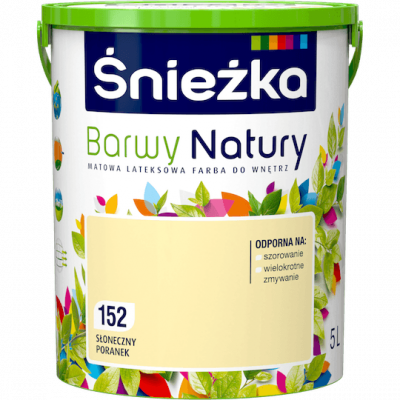 Śnieżka Barwy Natury 5L Słoneczny Poranek 152 mat farba do wnętrz ścian sufitów emulsja