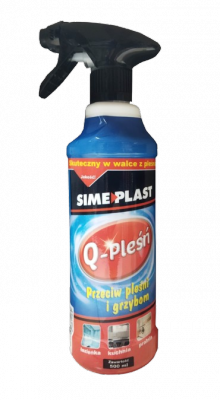 Grzybobójczy Środek Płyn Pleśniobójczy 0,5L wybiela na bazie chloru Q-Pleśń Simeplast qpleśń