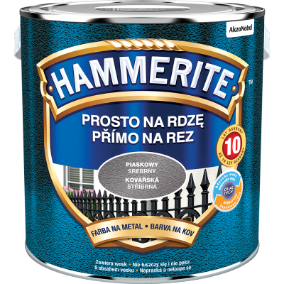 Hammerite Na Rdzę 2,5L SREBRNY PIASKOWY hamerite farba szybkoschnąca antykorozyjna gruntoemalia