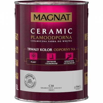 MAGNAT Ceramic 5L C30 Srebrzysty Granit ceramik ceramiczna farba do wnętrz plamoodporna
