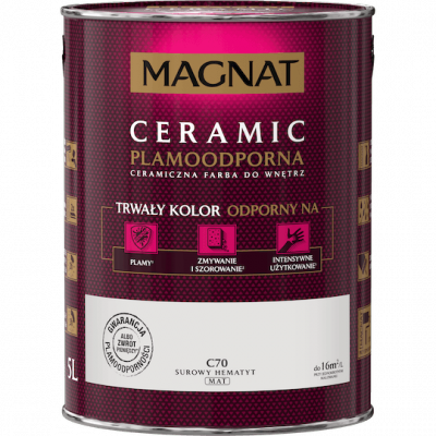 MAGNAT Ceramic 5L C70 Surowy Hematyt ceramik ceramiczna farba do wnętrz plamoodporna