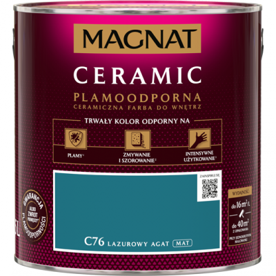 MAGNAT Ceramic 2,5L C76 Lazurowy Agat ceramik ceramiczna farba do wnętrz plamoodporna
