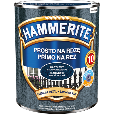 Hammerite Na Rdzę 0,7L CIEMNO-NIEBIESKI MŁOTKOWY hamerite farba szybkoschnąca antykorozyjna gruntoemalia