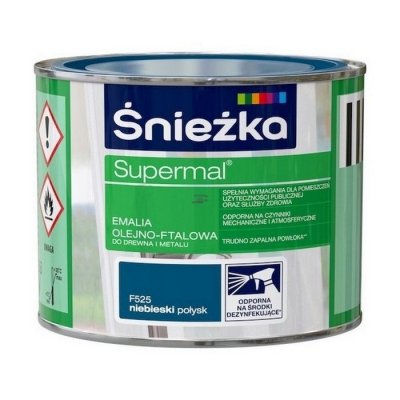 Śnieżka Olejna NIEBIESKI F525 0,2L Supermal farba olejno-ftalowa drewna metalu emalia połysk