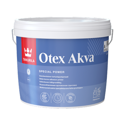 Tikkurila Otex Akva 2,7L GRUNT szkła ceramiki płytek podkład na trudne podłoża wodorozcieńczalna farba podkładowa