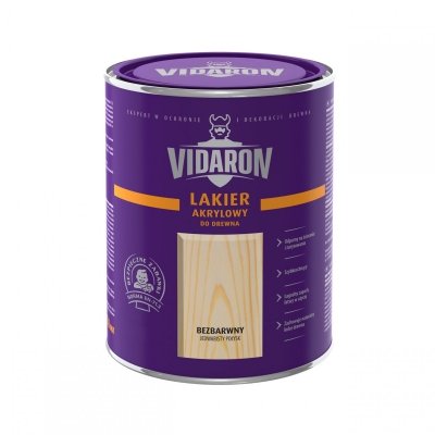 Vidaron Lakier akrylowy bezbarwny wodny 2,5L