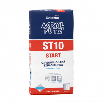 Acryl-Putz Gładź szpachlowa ST10 5kg sypka Start+Finish wewnętrzna śnieżnobiała