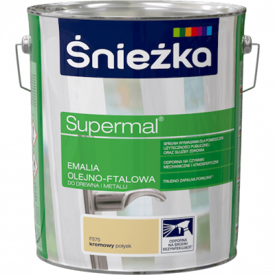 Śnieżka Olejna KREMOWA F575 10L Supermal farba olejno-ftalowa drewna metalu emalia połysk