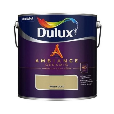 Dulux Ambience Ceramic 2,5L FRESH GOLD ceramik ceramiczna farba do wnętrz plamoodporna