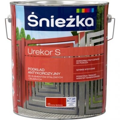 Śnieżka Urekor S 10L CZERWONY TLENKOWY unikor minia podkład antykorozyjny farba przeciw rdzy czerwona