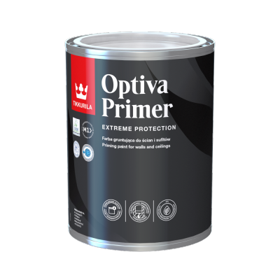 Tikkurila Optiva Primer 0,9L grunt farba gruntująca pod farby do ścian sufitów do gruntowania