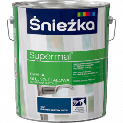 Śnieżka Olejna NIEBIESKI CIEMNY F530 10L Supermal farba olejno-ftalowa drewna metalu emalia połysk