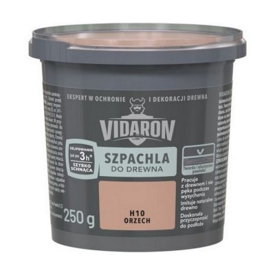 Vidaron Szpachla do Drewna 0,25kg ORZECH H10 szpachlówka akrylowa gotowa zawiera terpentynę