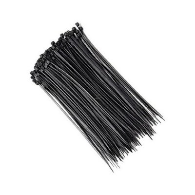 Opaski zaciskowe trytki 3,6x200mm CZARNE zip-y 100 szt. kablowe do kabli nylonowe