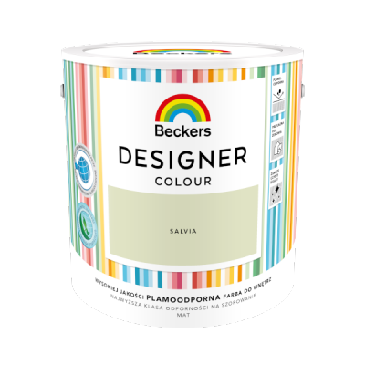 Beckers 2,5L SALVIA Designer Colour farba lateksowa mat-owa do ścian sufitów