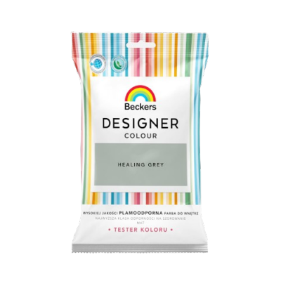 Beckers TESTER HEALING GREY Designer Colour farba lateksowa mat-owa do ścian sufitów