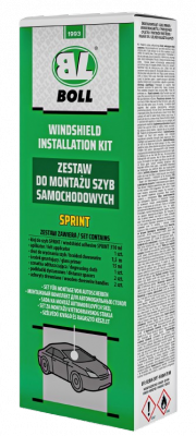 BOLL Zestaw Montażu Szyb Samochodowych SPRINT klej do wklejania aplikator drut grunt szmatka