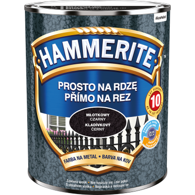 Hammerite Na Rdzę 0,7L CZARNY MŁOTKOWY hamerite farba szybkoschnąca antykorozyjna gruntoemalia czarna