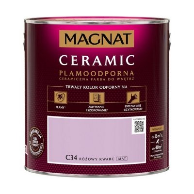 MAGNAT Ceramic 2,5L C34 Różowy Kwarc ceramik ceramiczna farba do wnętrz plamoodporna