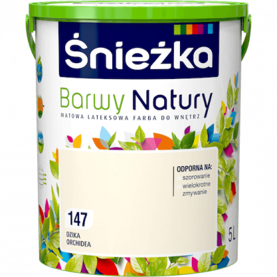 Śnieżka Barwy Natury 5L Dzika Orchidea 147 mat farba do wnętrz ścian sufitów emulsja