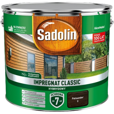 Sadolin Classic impregnat 9L PALISANDER 9 do drewna clasic Hybrydowy płotów altanek fasad