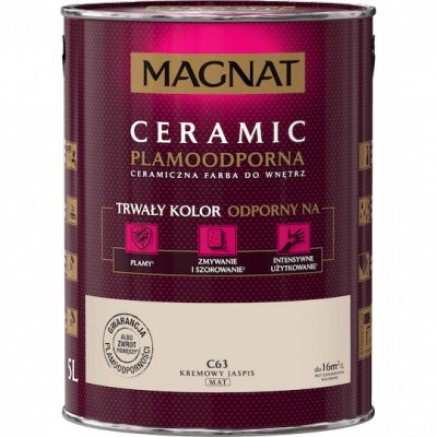 MAGNAT Ceramic 5L C63 Kremowy Jaspis ceramik ceramiczna farba do wnętrz plamoodporna