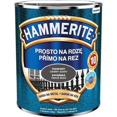 Hammerite Na Rdzę 0,7L CIEMNY SZARY PIASKOWY hamerite farba szybkoschnąca antykorozyjna gruntoemalia