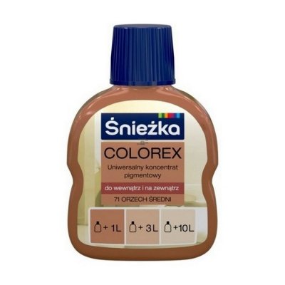 Śnieżka Colorex Pigment 100ml orzech średni 71 barwnik do farby barwienia kolorowania
