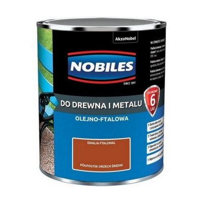 Nobiles olejna 0,7L ORZECH ŚREDNI Ftalonal farba olejno-ftalowa drewna metalu betonu emalia