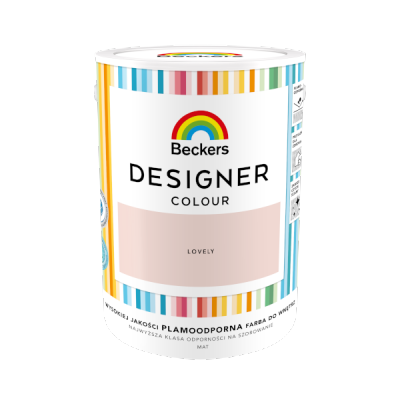 Beckers 5L LOVELY Designer Colour farba lateksowa mat-owa do ścian sufitów