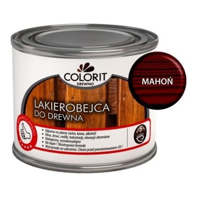 Colorit Lakierobejca Drewna 375ml MAHOŃ szybkoschnąca satynowa farba do