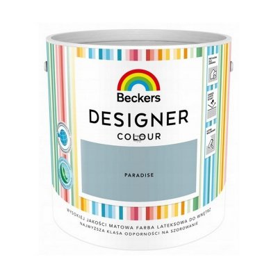 Beckers 2,5L PARADISE Designer Colour farba lateksowa mat-owa do ścian sufitów