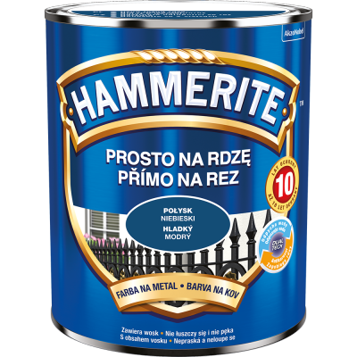 Hammerite Na Rdzę 0,7L NIEBIESKI POŁYSK hamerite farba szybkoschnąca antykorozyjna gruntoemalia