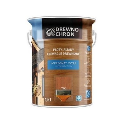 Drewnochron TIK 4,5L Impregnat Extra do drewna powłokotwórczy płotów altan elewacji