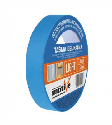 Taśma LIGHT Delikatna malarska niebieska 30mm 50m Motive lekki klej papierowa