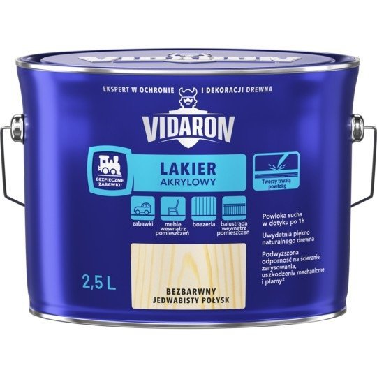 Vidaron Lakier akrylowy bezbarwny wodny 2,5L