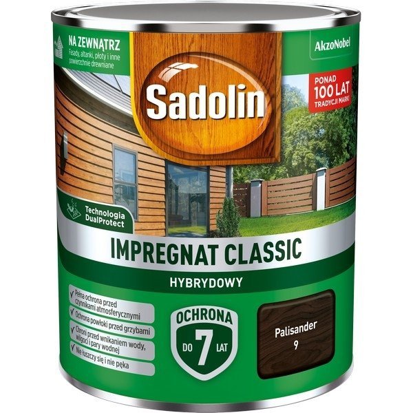Sadolin Classic impregnat 0,75L PALISANDER 9 drewna clasic