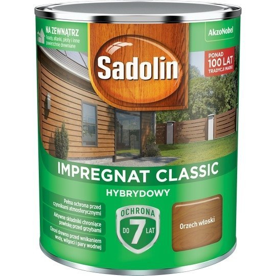Sadolin Classic impregnat 0,75L ORZECH WŁOSKI 4 drewna clasic