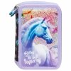 JEDNOROŻEC PIÓRNIK SZKOLNY 3-KOMOROWY Z WYPOSAŻENIEM UNICORN DLA DZIEWCZYNY