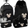 Komplet Duży Plecak na Kółkach Myszka Mini Minnie Młodzieżowy [DIBL-1231]